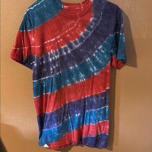 Awesome Tie-dye T-shirt Red Blue Purple Small